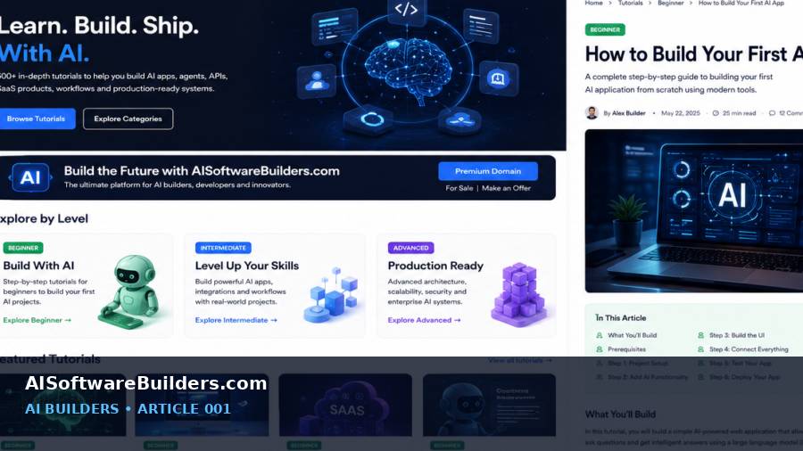 AI-generated illustration for How to Build Your First AI App: A Practical Step-by-Step Guide