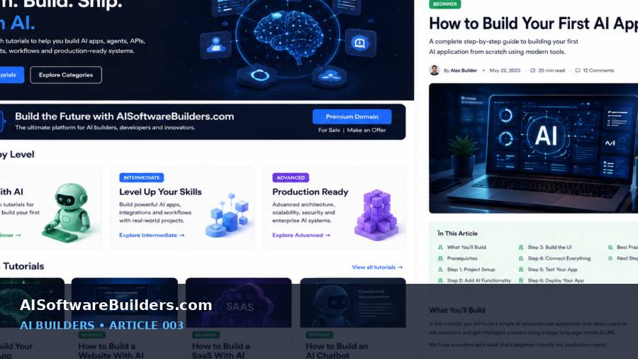 AI-generated illustration for How to Build Your First AI App: A Production-Minded Tutorial