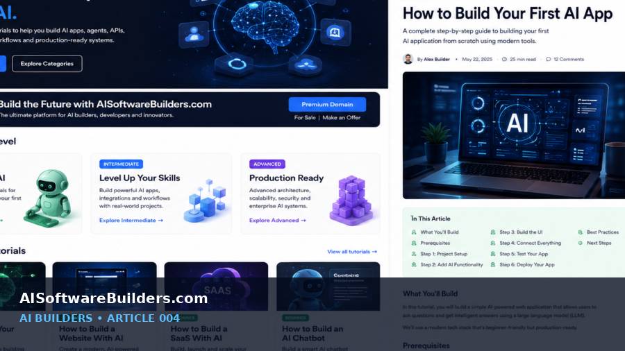 AI-generated illustration for How to Build Your First AI App: Architecture, Tools and Best Practices