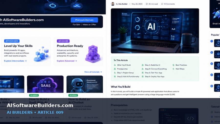 AI-generated illustration for How to Build Your First AI App: A Real-World Implementation Guide