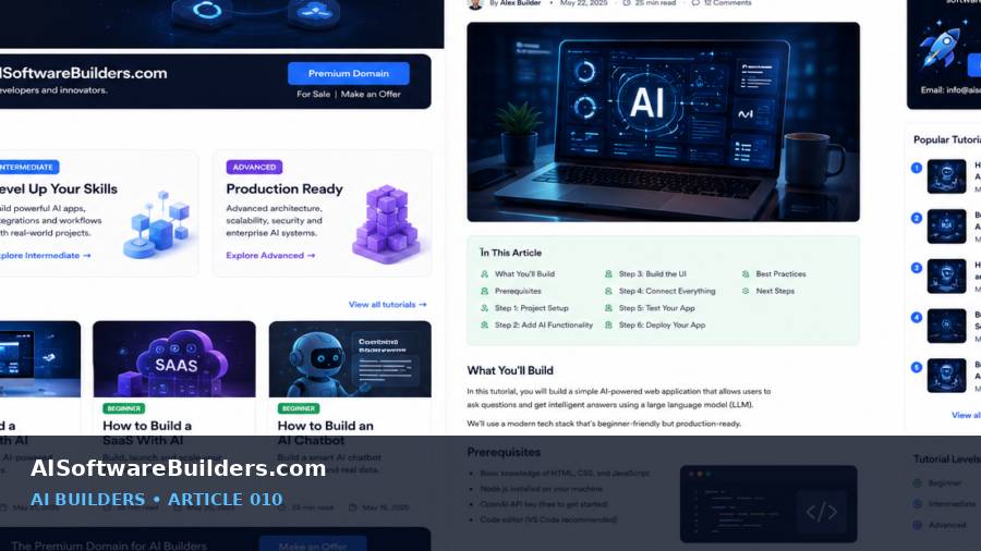 AI-generated illustration for How to Build Your First AI App: Design, Build, Test and Deploy